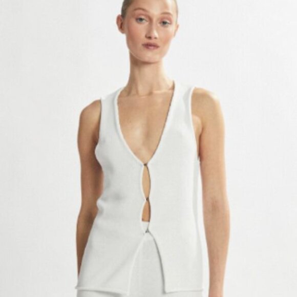 One Mile Archie Vest Top - White - Picture 1 of 2